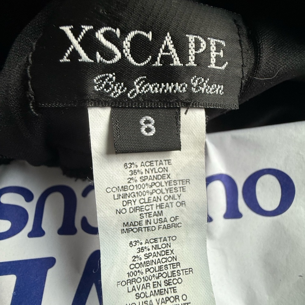 Xscape Strapless Black Gown - Picture 6 of 6